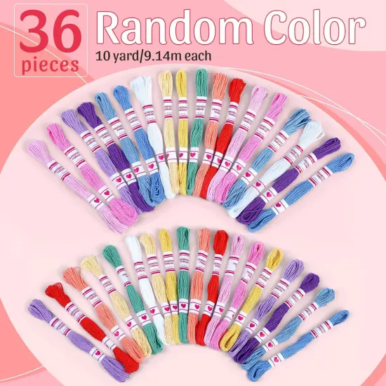 Crafts Floss, Cross Stitch Threads, Friendship Bracelets Floss (36 Colors 10 Pcs) {2}