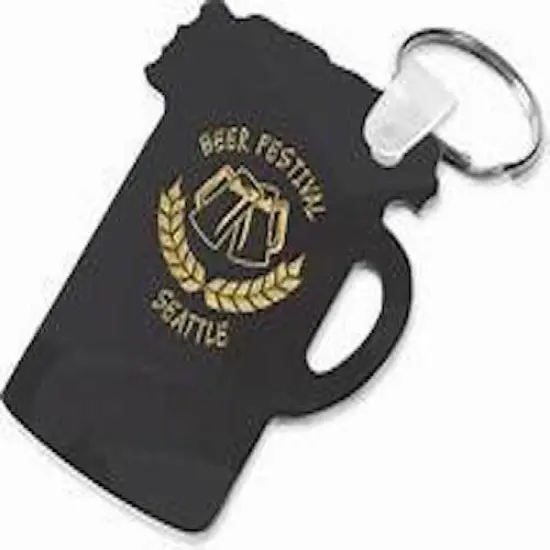 ChromaLuxe Gloss White Metal Key Chain 2 Sided Stein 2.74"x2.06" 10xCase 4435 {3}