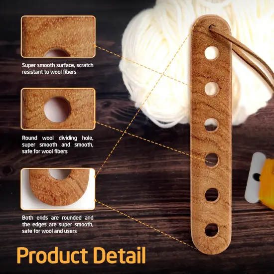 Wooden Yarn Divider - Knitting Yarn Organizer, Yarn Splitter, Crochet Yarn Tender, Knitting On The Go - Makes Knitting & Crocheting with Multiple Colors Much Easier {5}