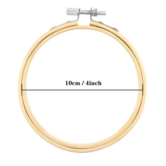 FEBSNOW 16 Pieces 4 Inch Embroidery Hoops Adjustable Natural Material Circle Cross Stitch Hoop Ring Bulk Wooden Round Embroidery Hoop for Art Craft Handy Sewing and Christmas Decoration {6}