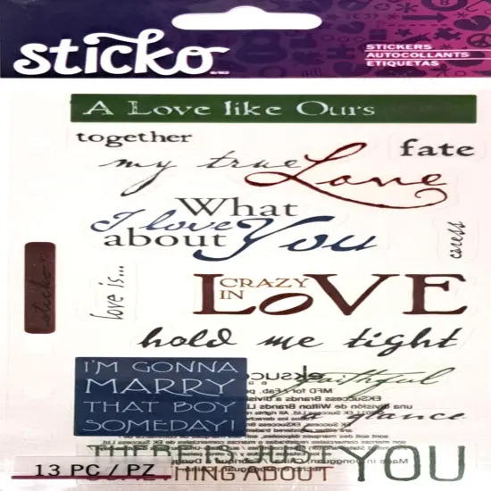 Sticko My True Love Clear Stickers {1}