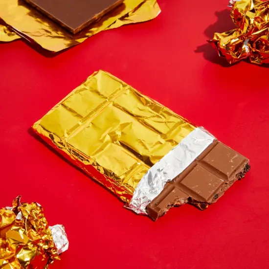 100 Pack Gold Foil Sheets for Chocolate, Candy Bar Wrappers for Caramel and Sweets (6 x 7.5 In) {3}