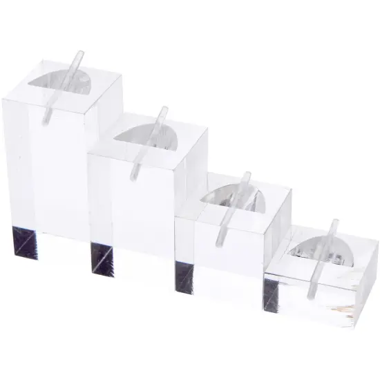 Plymor Clear Acrylic 4 Piece Square Ring Display Set {1}