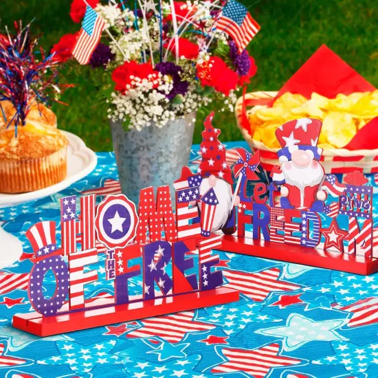 4 Pieces Patriotic Table Decoration {2}