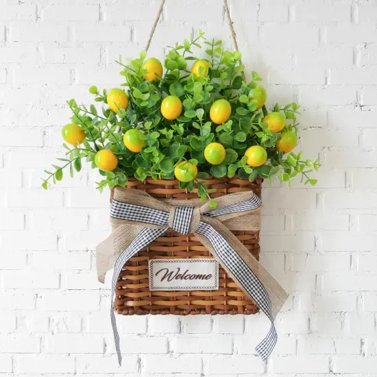 Yellow Lemon Wreath Summer {1}