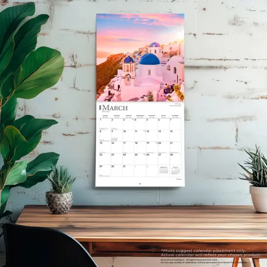 Greece | 2026 12 x 24 Inch (Hanging) Monthly Square Wall Calendar | Plastic-Free {5}