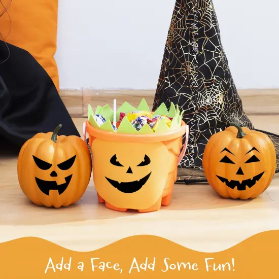 Wrapables Halloween Classic Pumpkin Face Stickers, DIY Halloween Pumpkin Decorating Stickers for Party Supplies, Favors, Trick or Treat (18 Sheets) {5}