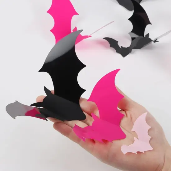 144pcs Pastel Halloween Bats Wall Decoration {5}