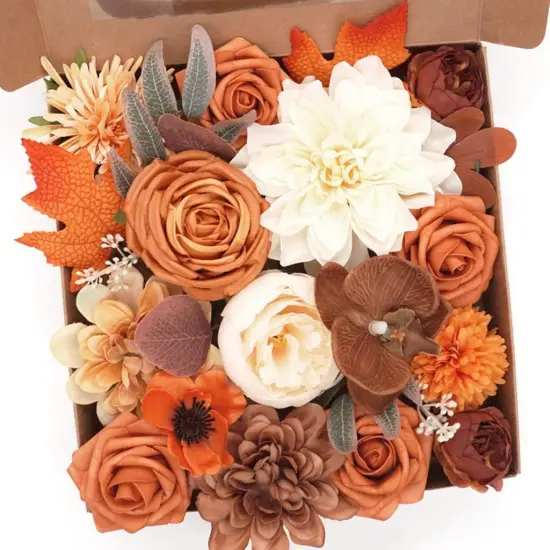 Terracotta Fall Artificial Wedding Flowers {4}