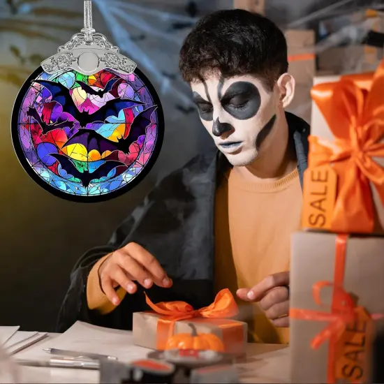 Bat Hanging Ornament - Halloween Decor {5}