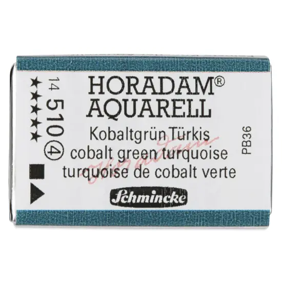 Schmincke Horadam Aquarell Watercolor - Cobalt Green Turquoise, Full Pan {1}