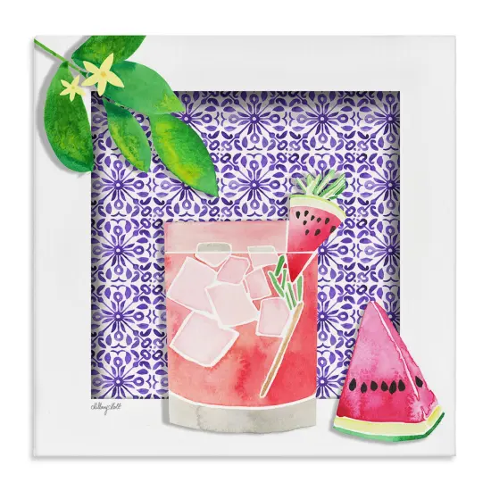 Stupell Industries Fruity Watermelon Drink Canvas Design by Hillary Holt {1}