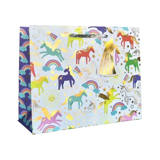 Vibrant Patterned Gift Bags 10" X 4" X 8" {1}