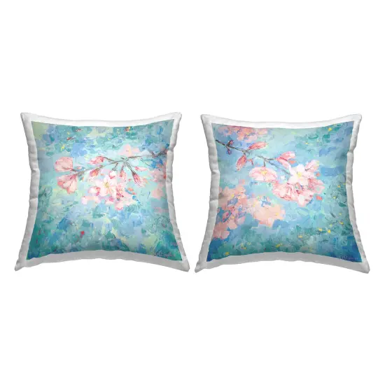 Cherry Blossom Sprigs 2 PC Decorative Printed Throw Pillow Set Design by Ann Marie Coolick, 18 x 7 x 18 {1}