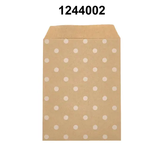 Versatile White Paper Merchandise Bags 4" x 5 3/8" Polka Dot {3}