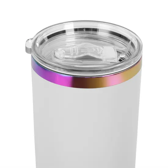 Makerflo 40 oz Rainbow Plated Powder Coated Tumbler with Twist On Clear Slide Lid and Handle Sold Separately, Ideal for Craft and Personalization (Laser Engraving, UV DTF, Epoxy, and Vinyl) {2}