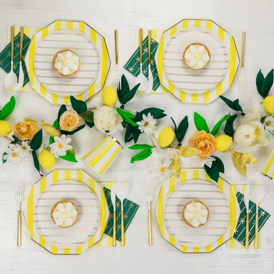 GOLD SIGNATURE STRIPE SMALL PLATES {2}