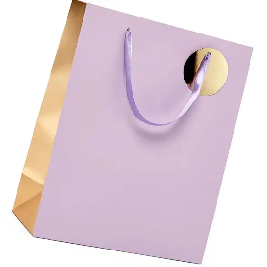Metallic Two-Tone Euro Totes for Gifts 7'' x 37/8'' x 91/16'' Iris {4}