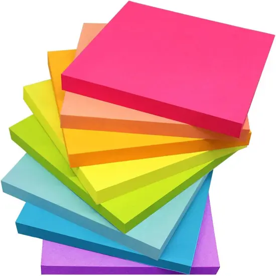 Sticky Notes,Bright Colors Self-Stick Pads, Easy to Post for Home, Office, Notebook, 82 Sheets/pad {1}