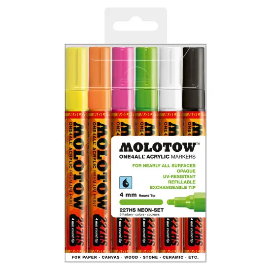 ONE4ALL 4mm 6pc Neon Set {1}