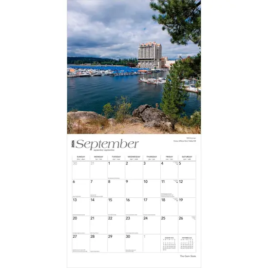 The Gem State | Idaho Places | 2026 12 x 24 Inch (Hanging) Monthly Square Wall Calendar | Plastic-Free {4}