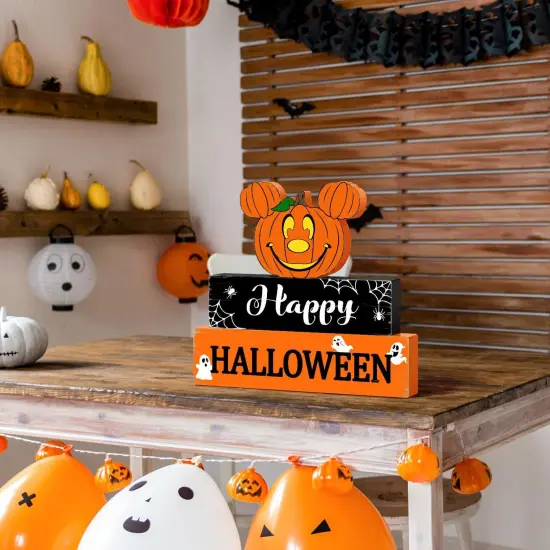 3PCS Happy Halloween Freestanding Rustic Tabletop Decorative, 3-Layered Tiered Tray {5}