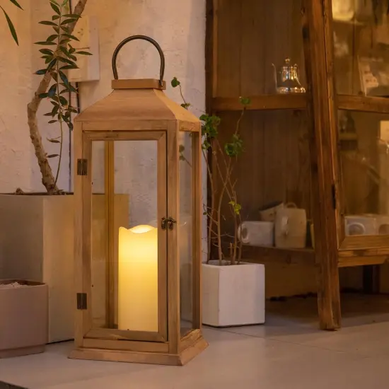 27.5in IP65 Waterproof Lantern with Flameless Candles,Extra Large Lanterns Decorative {2}