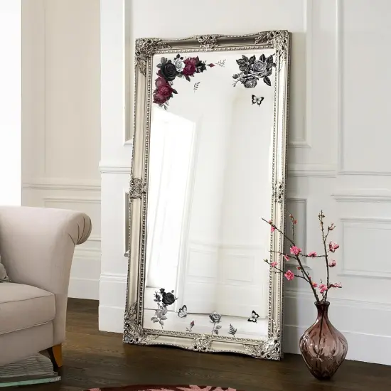 Black and Purple Floral Rub On Transfers for Furniture and Crafts {2}