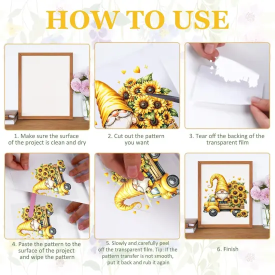 12 Sheets Bee Rub on Transfers for Crafts and Furniture Stickers {3}