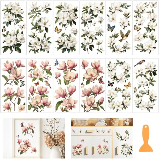 12 Sheets Vintage Floral Rub on Transfers for Crafts {1}