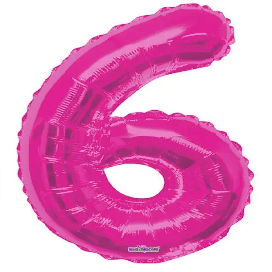 34" Numeral 6 Balloon - Pink, 1ct {1}