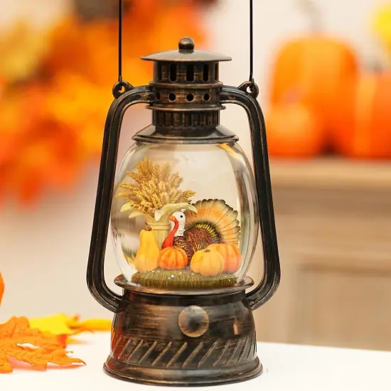 Thanksgiving Decoration Snow Globes Fall Gifts with Time Fall Snow {5}