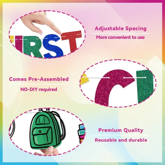 Happy First Day of School Banner {2}