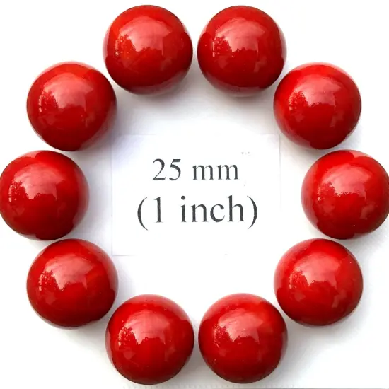 YOU CHOOSE COLOR Glass Marbles 25mm (1 inch) SHOOTER Taw Lot Red {1}