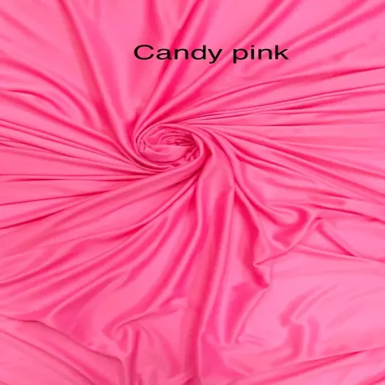 1 Yard Candy Pink Matte Stretch Lining Fabric For Dresses Dancewear Sewing Projects 60 Inches Wide {1}