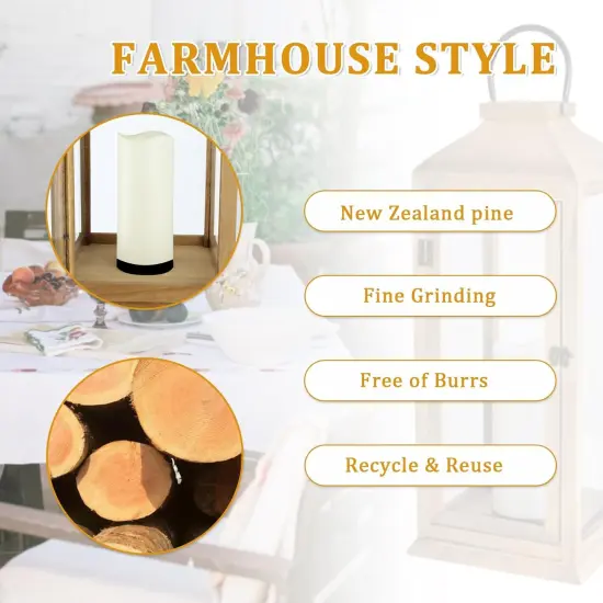 27.5in IP65 Waterproof Lantern with Flameless Candles,Extra Large Lanterns Decorative {3}