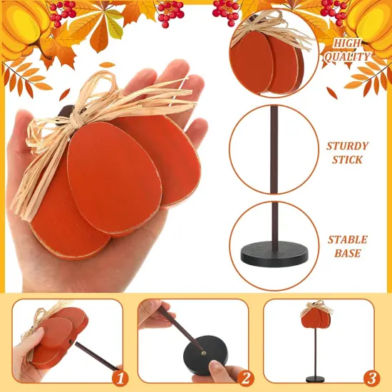 3 Pcs Fall Pumpkin Table Centerpieces {2}