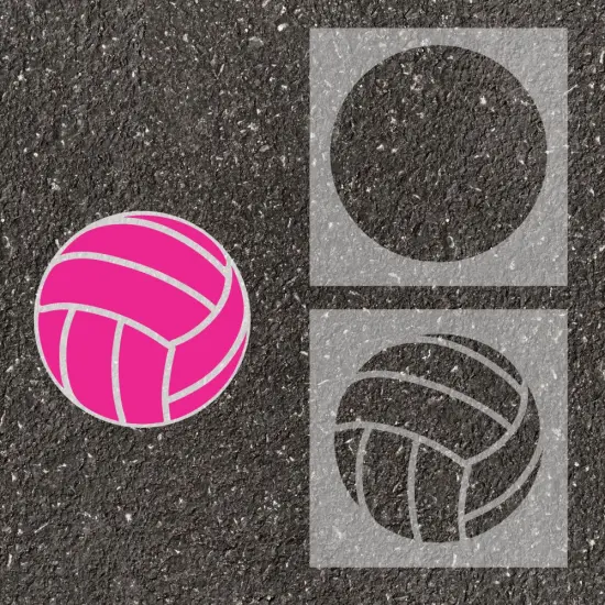 Volleyball Parking Space Stencil | High School Senior Parking Spot Stencil | Reusable Stencil | Stencil Ease | {4}