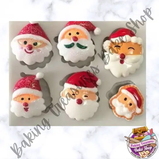 Christmas Santa Faces Silicone Mold {3}