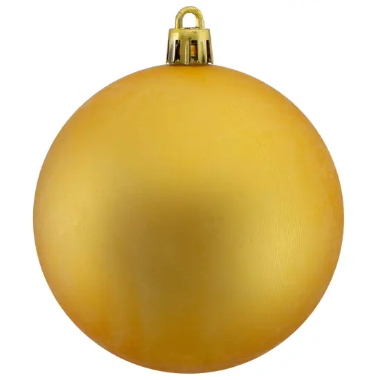 Northlight Shatterproof Matte Christmas Ball Ornaments 3.25" (80mm) - Vegas Gold - 32ct {4}