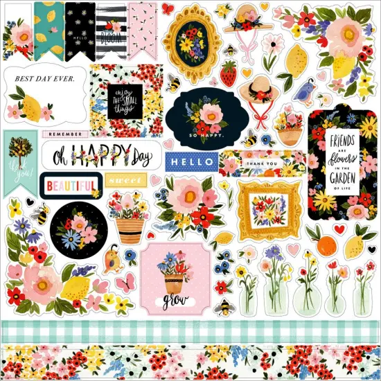 Carta Bella Oh Happy Day 12 x 12 Cardstock Element Stickers {1}
