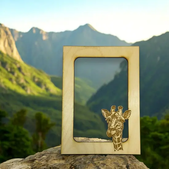 Giraffe Photo Frame Insert Mat - Baltic Birch (FRAME NOT INCLUDED) {4}