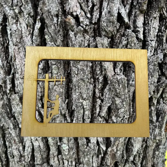 Lineman Photo Frame Insert - Baltic Birch - Frame not included {5}