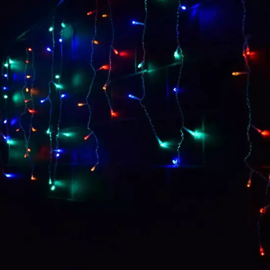 13FT LED Fairy Icicle Light String RGB Curtain Lights Christmas Party Decor Lamp {4}