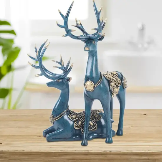 Large Deer Resin Statue Figurine Sculpture Tabletop Home Office Art Decoration {3}