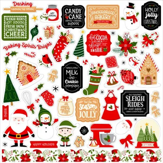 Echo Park Have A Holly Jolly Christmas 12 x 12 Cardstock Stickers {1}