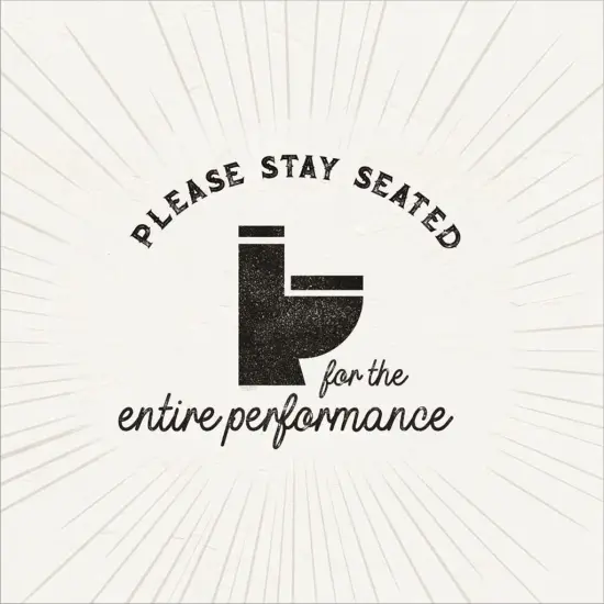 Bath Art VIII-Stay Seated by Tara Reed 13" x 13" Framed Wall Art {2}