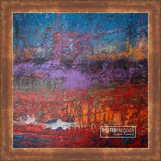 Flat Gold Picture Frame - UV Acrylic, Foam Board Backing, Hanging Hardware {2}