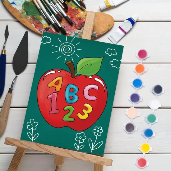 12 Packs Pre Drawn Canvas to Paint - 5" X 7" (School) {3}