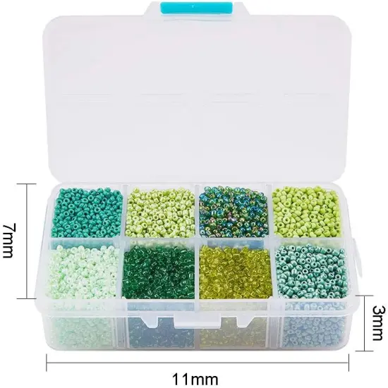 1440pcs Green Seed Beads {2}